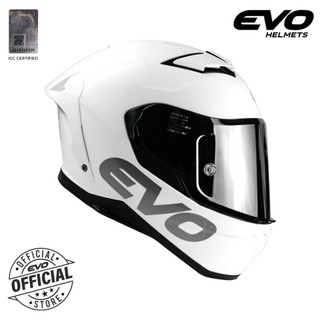EVO XT-300 Plain Full Face Dual Visor Helmet Motorcycle With Free Clear Lens