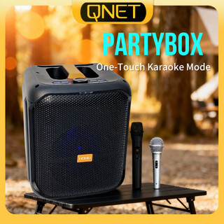 Portable Wireless Karaoke Speaker with Dual Microphones Powerful Bass Bluetooth Music Original Mode