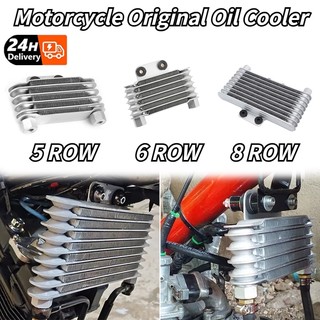 Universal Original Oil Cooler With Free Hose Accessories 5/6/8 Row For 125-250CC Motor Dirt