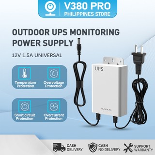 V380 PRO 12V 1.5A Mini UPS Battery Backup for CCTV Camera and WiFi Router Modem UPS Power Supply