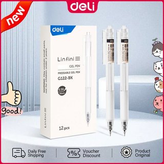 Deli 1PC 0.35mm Press Ballpoint Pen Gel Pen Full Needle Tube EG122