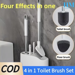 4 in 1 Toilet Brush Set for Bathroom Cleaning with Holder Toilet Brush Cleaner Gap Cleaning Brush