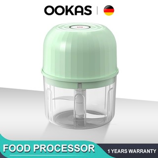 OOKAS Multifunctional Food Processor Electric Garlic Grinder Portable Small Meat Grinder Blender