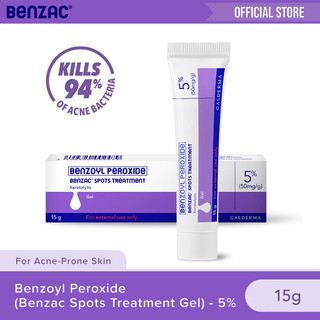 Benzac Benzoyl Peroxide Spots Treatment Gel 5% 15gm (Anti-Acne / Pimple Gel Cream)