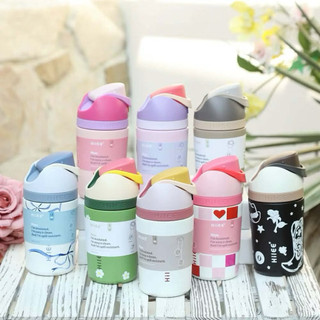 (FREE NAME) 350ml/500ml Hilee 2-in-1 Changeable Lid Leak-Proof Drinkware Flasks Mug Bottles Portable