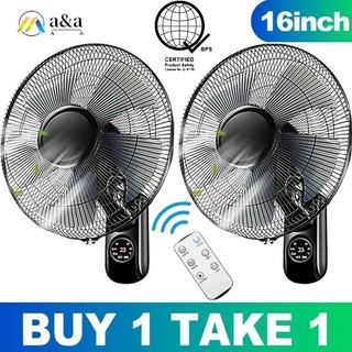 Buy 1 Take1 Electric Fan 16 Inch Wall Fan Portable Stand Fan With Remote Energy Saving Strong Wind
