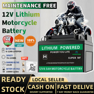 【Ready Stock】12V LiFePO4 Motorcycle Battery High Capacity LITHIUM BATTERY (2 YEAR WARRANTY)