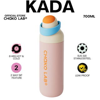 CHAKO LAB KADA THERMOS 2-Way Sip Feature SIP AND CHUG 550ml / 700ml Insulated Tumbler