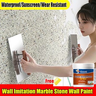 GOOTI 4kg Imitation Marble Wall Paint Waterproof And Wear-resistant  for Indoor Outdoor Wall Surface