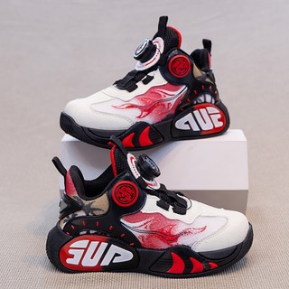 Kids Sport Basketball Sneakers for Boys Breathable Rubber Sport Shoes for 3-12years Children