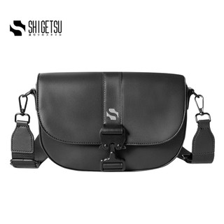 Shigetsu MIYAZU Leather Sling Bag Crossbody Bag for Men Handbag Office Leather Bag for School