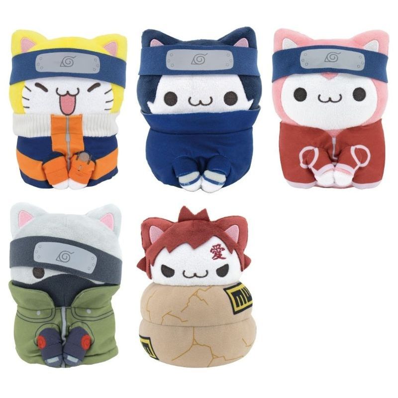 Bandai Namco Nui Plushie NARUTO Chibi Plushie x MEGA CAT PROJECT Nyaruto! Uzumaki Naruto Uchiha Sasu