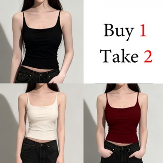 Buy 1 Take 2 (Total of 3) Padded Double Lining Freesize Casual Summer Sexy Hot Girl Swear Comfy Top