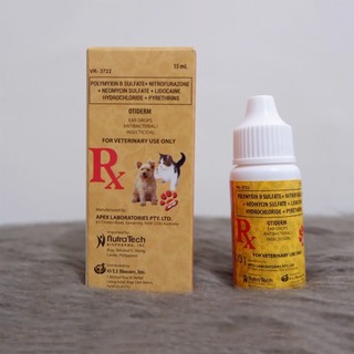 Otiderm Ear Drops For Cats & Dogs 15ml Ear drops Dogs ear drops Cats ear drops