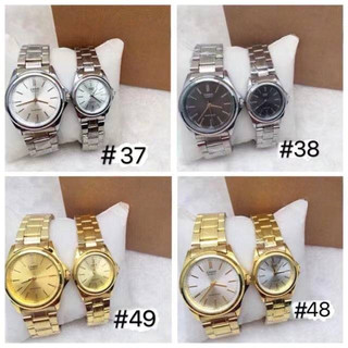 [Maii] Metal Gold / Silver Men and Women Stainless RELO Couple Watch CC