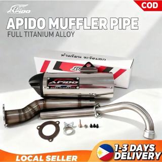 New Apido Muffler Pipe for Raider 150 carb & Xrm 125/RS125carb/fi / XRM 110 carb/ Click125/150 1set