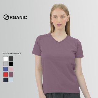 Organic Ladies V-Neck tshirt for woman Casual Wear tops Fresh Air Color Fashion Style Top Outfit