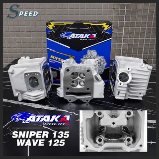 ATAKA Motorcycle CNC 4V Cylinder Head Set Wave 125 / XRM 125 PNP 20/23 21/24 22/25 23/26 25/28 MM