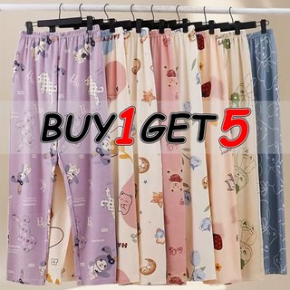 【BUY 1 GET 5 】Cotton Sleepwear for Women & Men – Soft  Pajama Pants Unisex Lounge Pants All Years