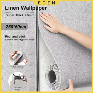 1/3 PCS Linen Self-Adhesive Wallpaper Peel and Stick Textured Wall Covering for Living Room Bedroom