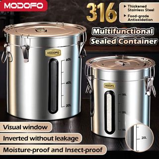 Rice Dispenser Stainless Food Container Visible/Invisible Juice Storage Bucket 6/12/21/33/48/70/98L