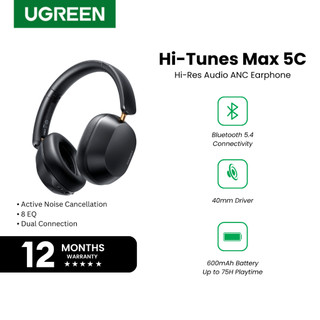 UGREEN HiTune Max 5C Hybrid ANC USB-C Headphones Bluetooth 5.4 LDAC Hi-Res 75H Playtime