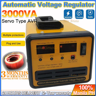 【COD】SVR 3000W-3000VA/2500VA Automatic Voltage Regulator Servo Type AVR Time Delay Analog Volt Meter