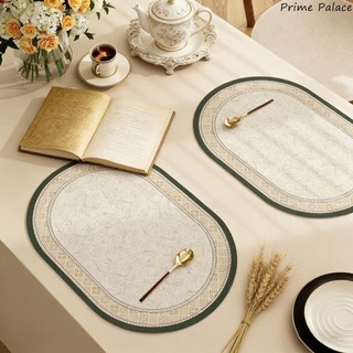American Leather Placemat Oval Shape Mat For Dinning Waterproof Oil-proof Heat-Resistant Mat