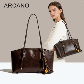 ARCANO Shoulder Bag for Women with Zipper Fashion Tote Bag Gift Bell Pendant