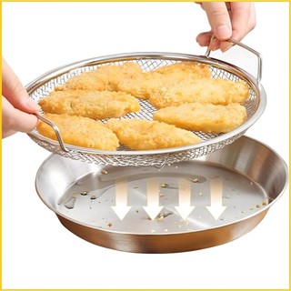 Stainless Steel Kitchen Oil Filter Tray with Fine Mesh for Efficient Draining