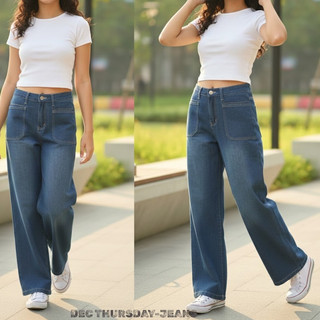The "Azure Flare" High-Waisted Carpenter Wide-Leg Jeans