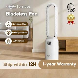 KANAZAWA Electric Bladeless Fan with Remote Control and Air Filtration Function Floor Stand Silent