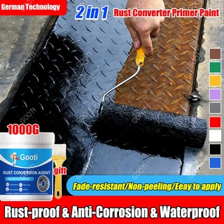 ✨1 Gallon 4kg✨No Primer Anti Rust Paint Rust Remover Converter Anti-Corrosion For Metal Iron Steel
