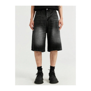 Jorts Shorts Denim bermuda y2k Black Faded