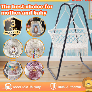 Baby Cradle Swing with Heavy Duty Metal Stand for Extra Safety