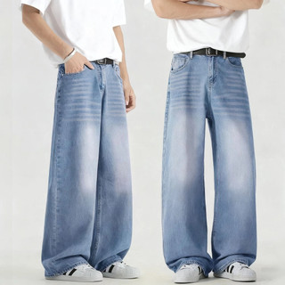 A.One Jeans for Men Baggy Jeans Korean Casual Straight Cut Pants Loose Denim High Quality Maong COD