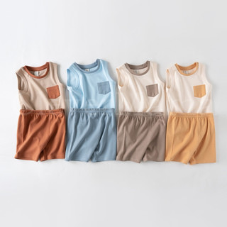 (New)CleverMama Cloud Luxe Sleeveless Top and Shorts Sets Terno for babies and kids up to 7year old