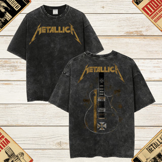 (Ipinapadala sa loob ng 24 oras)Vintage Washed Heavy Metal Graphic T-Shirt Men Streetwear