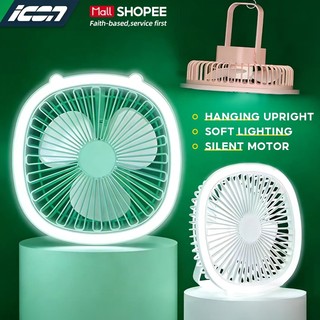 ICON Portable Electric Fan MINI USB Charging Table Lamp Handheld Fan For Outdoor Hanging Clip Fan