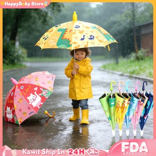 Umbrella for Kids Long Handle Umbrella UV With Cover Up Waterproof Sunshade Automatic Umbrella