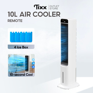 Tixx 10L/30L Air Cooler Rechargeable Tower Fan Equipped with10L Water Tank 12H and Portable Design