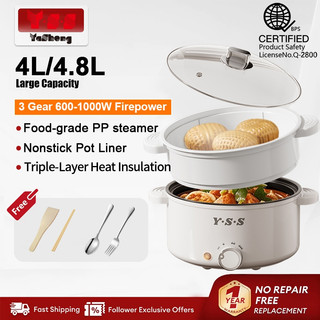 YSS 3Gear Large Capacity Rice Cooker Multi Electric Cooker Hot pot Cooker Non Stick Pan Pan 4L-6L