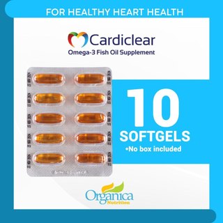 CardiClear Omega-3 Fish Oil (10 Softgels) Lower Cholesterol & Blood Pressure Control [FDA Approved]