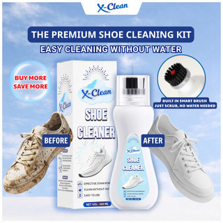 Shoe Cleaner & Whitener with smart brush cleans crevices, removes stains, shines fast