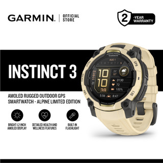 Garmin Instinct 3, AMOLED Series, Alpine Limited Edition, Outdoor Fitness, GPS Smartwatch, for Outdo