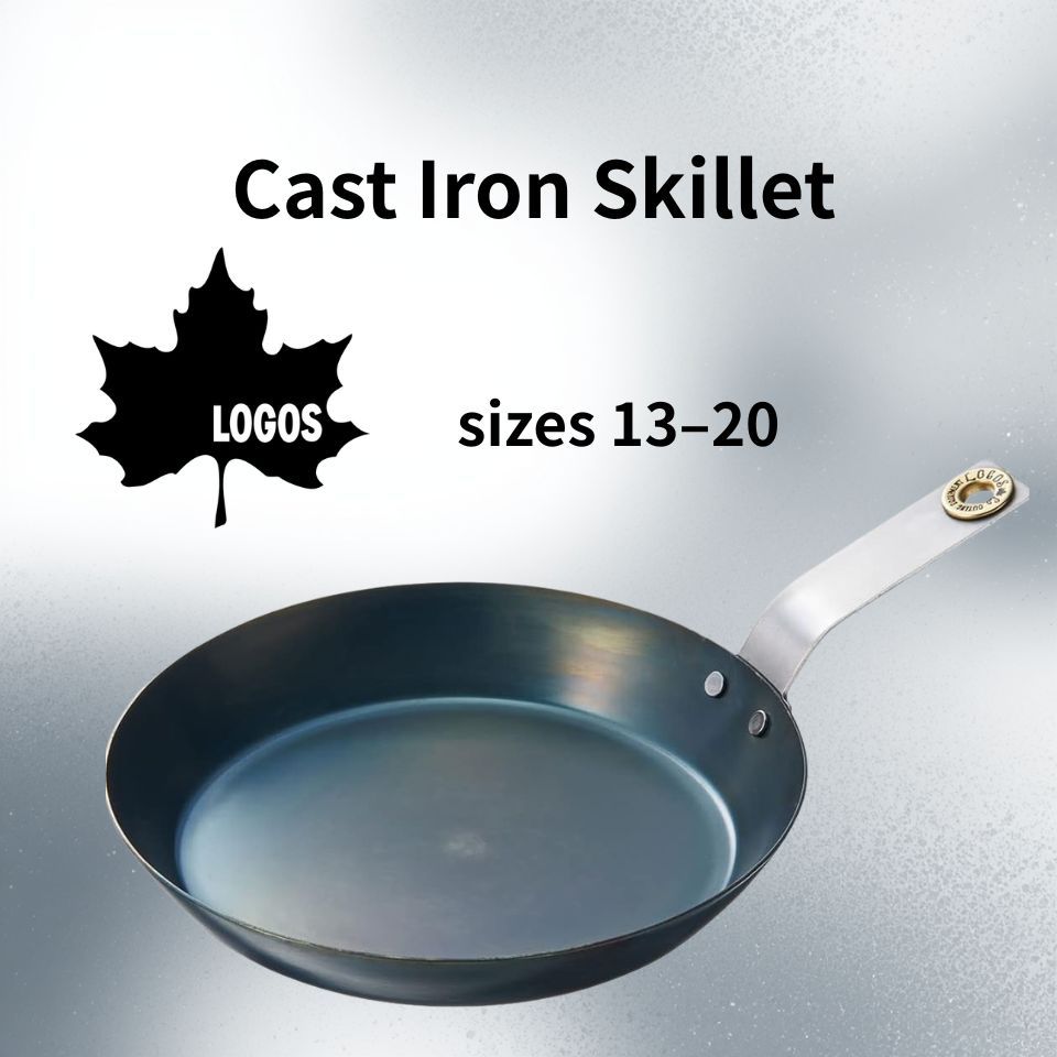 LOGOS Iron Craftsman Grill Pan - Durable Cast Iron Cookware for Perfect Grilling