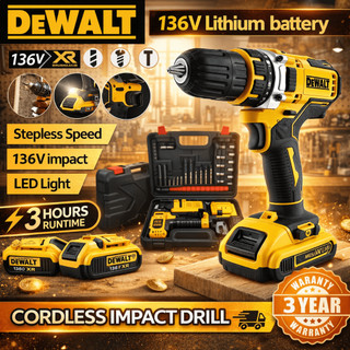 DeWalt 1288V Cordless Hammer Drill Driver with Free Two 128V Batteries