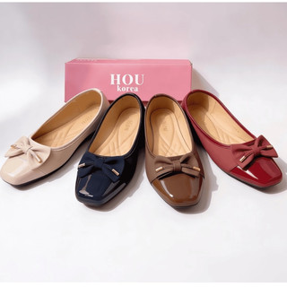 HOU  Korean  Doll Shoes  Flat Shoes Shiny  Leather Doll Shoes  For Women # A-01(35-40)