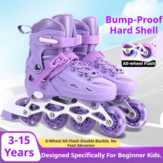 Ages 3-15 Roller Shoes Inline Skate Roller Shoes For Kids Girls Beginners Skate Shoes Flash Wheel