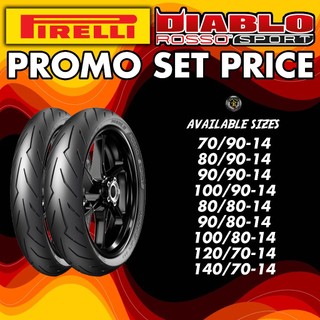 PIRELLI TIRE DIABLO ROSSO SPORTS 14 PROMO SET BY Takara Tires (Free Sealant, Free Pito & Stickers)